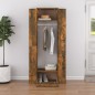 vidaXL Mueble de recibidor 2 uds madera contrachapada roble ahumado vidaXL Mueble de recibidor 2 uds madera contrachapada roble ahumado
