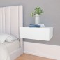 vidaXL Mesitas de noche flotantes 2 uds madera ingeniería blanco vidaXL Mesitas de noche flotantes 2 uds madera ingeniería blanco