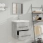 vidaXL Mueble de baño con lavabo madera contrachapada gris hormigón vidaXL Mueble de baño con lavabo madera contrachapada gris hormigón