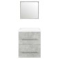 vidaXL Mueble de baño con lavabo madera contrachapada gris hormigón vidaXL Mueble de baño con lavabo madera contrachapada gris hormigón
