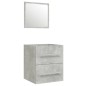 vidaXL Mueble de baño con lavabo madera contrachapada gris hormigón vidaXL Mueble de baño con lavabo madera contrachapada gris hormigón
