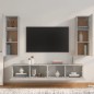 vidaXL Set de muebles de TV 4 pzas madera contrachapada gris hormigón vidaXL Set de muebles de TV 4 pzas madera contrachapada gris hormigón