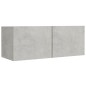 vidaXL Set de muebles de TV 4 pzas madera contrachapada gris hormigón vidaXL Set de muebles de TV 4 pzas madera contrachapada gris hormigón