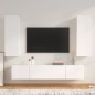 vidaXL Set de muebles para TV 4 piezas madera contrachapada blanco
