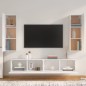 vidaXL Set de muebles para TV 4 piezas madera contrachapada blanco