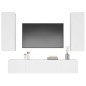 vidaXL Set de muebles para TV 4 piezas madera contrachapada blanco