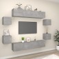 vidaXL Set de muebles de TV 8 pzas madera contrachapada gris hormigón vidaXL Set de muebles de TV 8 pzas madera contrachapada gris hormigón