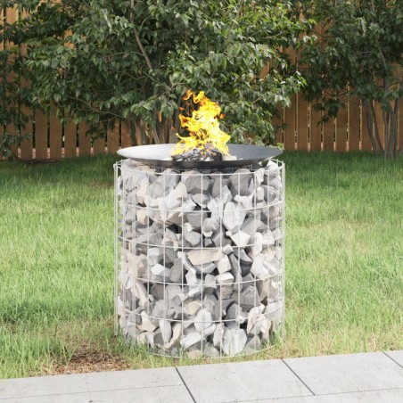 vidaXL Brasero de gaviones hierro galvanizado Ø50 cm