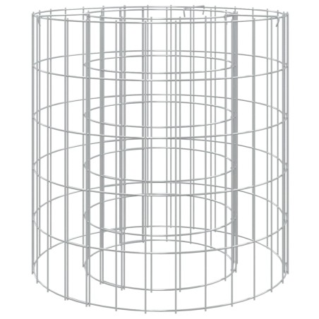 vidaXL Brasero de gaviones hierro galvanizado Ø50 cm