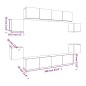 vidaXL Set de muebles para TV 8 pzas madera contrachapada gris Sonoma