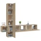vidaXL Set de muebles para TV 5 pzas madera contrachapada roble Sonoma