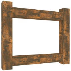 vidaXL Set de muebles de TV 8 pzas madera contrachapada roble ahumado