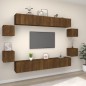 vidaXL Set de muebles para TV 8 pzas madera contrachapada roble marrón