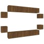 vidaXL Set de muebles para TV 8 pzas madera contrachapada roble marrón
