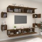 vidaXL Set de muebles para TV 8 pzas madera contrachapada roble marrón
