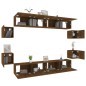 vidaXL Set de muebles para TV 8 pzas madera contrachapada roble marrón