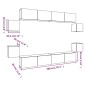 vidaXL Set de muebles para TV 8 pzas madera contrachapada roble marrón