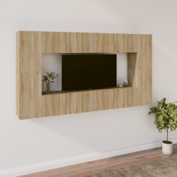 vidaXL Set de muebles para TV 8 pzas madera contrachapada roble Sonoma