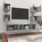 vidaXL Set de muebles para TV 6 pzas madera contrachapada gris Sonoma vidaXL Set de muebles para TV 6 pzas madera contrachapada gris Sonoma