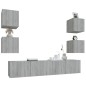 vidaXL Set de muebles para TV 6 pzas madera contrachapada gris Sonoma vidaXL Set de muebles para TV 6 pzas madera contrachapada gris Sonoma