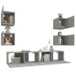 vidaXL Set de muebles para TV 6 pzas madera contrachapada gris Sonoma vidaXL Set de muebles para TV 6 pzas madera contrachapada gris Sonoma