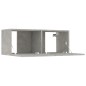 vidaXL Set de muebles de TV 6 pzas madera contrachapada gris hormigón