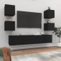 vidaXL Set de muebles para TV 6 piezas madera contrachapada negro vidaXL Set de muebles para TV 6 piezas madera contrachapada negro