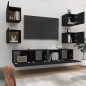 vidaXL Set de muebles para TV 6 piezas madera contrachapada negro vidaXL Set de muebles para TV 6 piezas madera contrachapada negro