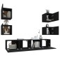 vidaXL Set de muebles para TV 6 piezas madera contrachapada negro vidaXL Set de muebles para TV 6 piezas madera contrachapada negro
