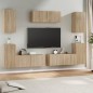 vidaXL Set de muebles para TV 7 pzas madera contrachapada roble Sonoma