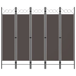 vidaXL Biombo divisor de 5 paneles gris antracita 200x180 cm