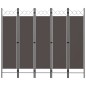 vidaXL Biombo divisor de 5 paneles gris antracita 200x180 cm vidaXL Biombo divisor de 5 paneles gris antracita 200x180 cm