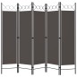 vidaXL Biombo divisor de 5 paneles gris antracita 200x180 cm vidaXL Biombo divisor de 5 paneles gris antracita 200x180 cm
