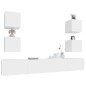 vidaXL Set de muebles para TV 6 piezas madera contrachapada blanco