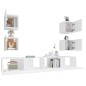 vidaXL Set de muebles para TV 6 piezas madera contrachapada blanco