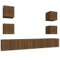 vidaXL Set de muebles para TV 6 pzas madera contrachapada roble marrón