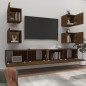 vidaXL Set de muebles para TV 6 pzas madera contrachapada roble marrón