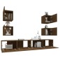 vidaXL Set de muebles para TV 6 pzas madera contrachapada roble marrón