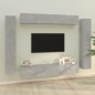 vidaXL Set de muebles de TV 8 pzas madera contrachapada gris hormigón vidaXL Set de muebles de TV 8 pzas madera contrachapada gris hormigón