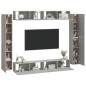 vidaXL Set de muebles de TV 8 pzas madera contrachapada gris hormigón vidaXL Set de muebles de TV 8 pzas madera contrachapada gris hormigón