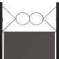 vidaXL Biombo divisor de 5 paneles gris antracita 200x180 cm vidaXL Biombo divisor de 5 paneles gris antracita 200x180 cm