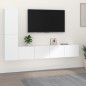 vidaXL Set de muebles para TV 4 piezas madera contrachapada blanco vidaXL Set de muebles para TV 4 piezas madera contrachapada blanco