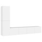 vidaXL Set de muebles para TV 4 piezas madera contrachapada blanco vidaXL Set de muebles para TV 4 piezas madera contrachapada blanco