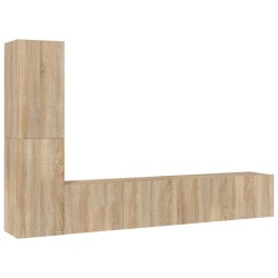 vidaXL Set de muebles para TV 4 pzas madera contrachapada roble Sonoma