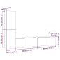 vidaXL Set de muebles para TV 4 pzas madera contrachapada roble Sonoma vidaXL Set de muebles para TV 4 pzas madera contrachapada roble Sonoma
