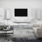 vidaXL Set de muebles para TV 6 piezas madera contrachapada blanco