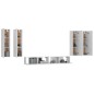 vidaXL Set de muebles para TV 6 piezas madera contrachapada blanco