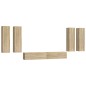 vidaXL Set de muebles para TV 6 pzas madera contrachapada roble sonoma vidaXL Set de muebles para TV 6 pzas madera contrachapada roble sonoma