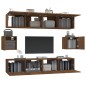 vidaXL Set de muebles para TV 6 pzas madera contrachapada roble marrón