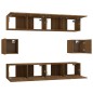 vidaXL Set de muebles para TV 6 pzas madera contrachapada roble marrón